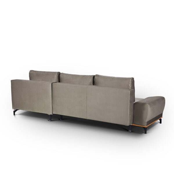 NATURA ΚΑΝΑΠΕΣ ΚΡΕΒΑΤΙ ΓΩΝΙΑ ΔΕΞΙΑ TAUPE 283x164xH90cm 7