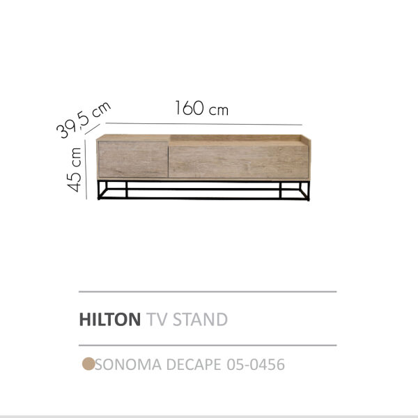 HILTON TV STAND SONOMA DECAPE 160x39,5xH45cm 5