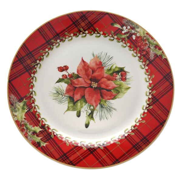 'POINSETTIA" Xmas ΠΙΑΤΟ ΓΛΥΚΟΥ NEW BONE CHINA 21EK 1