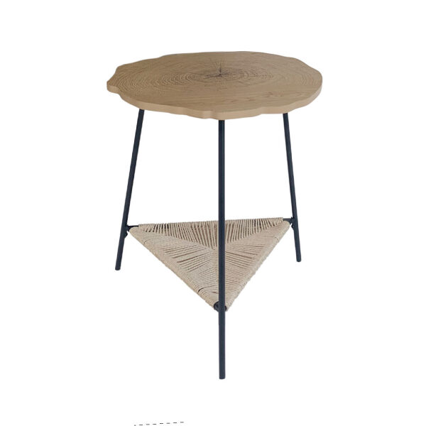 TREE SIDE TABLE ΦΥΣΙΚΟ ΜΑΥΡΟ 46x46xH52cm 1