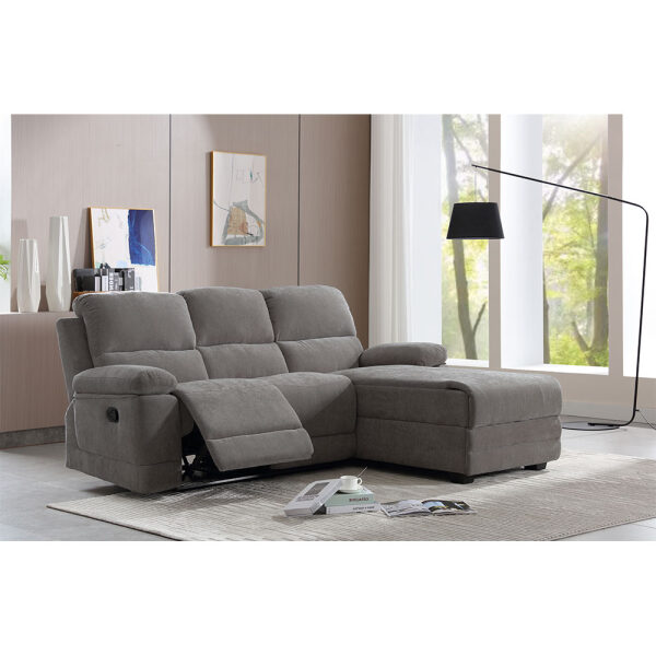 RELAX ΚΑΝΑΠΕΣ RECLINER ΓΩΝΙΑ ΔΕΞΙΑ ΓΚΡΙ 212x156xH96cm 1