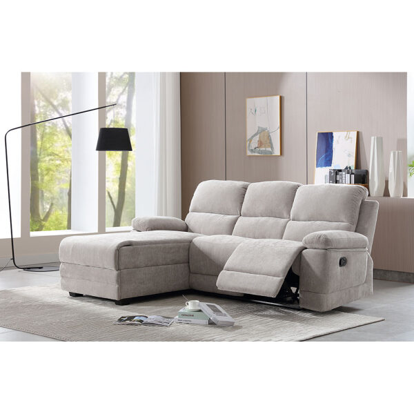 RELAX ΚΑΝΑΠΕΣ RECLINER ΓΩΝΙΑ ΑΡΙΣΤΕΡΗ BEIGE 212x156xH96cm 1