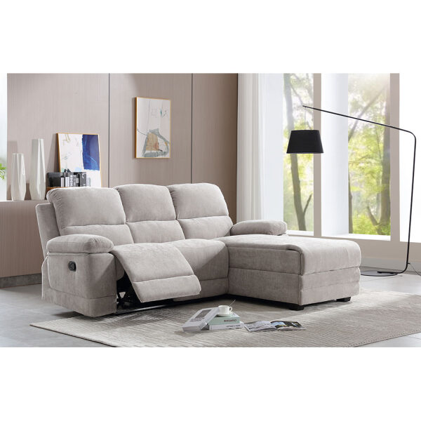 RELAX ΚΑΝΑΠΕΣ RECLINER ΓΩΝΙΑ ΔΕΞΙΑ BEIGE 212x156xH96cm 1