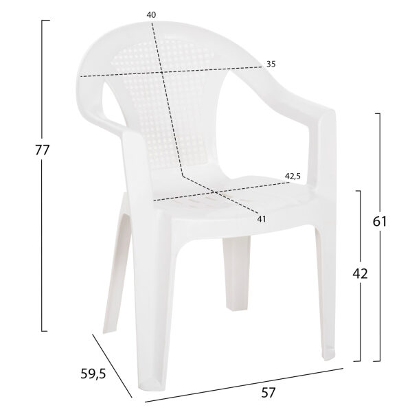 ΠΟΛΥΘΡΟΝΑ ΠΟΛΥΠΡΟΠΥΛΕΝΙΟΥ FB96145.13 ΛΕΥΚΗ 57x59,5x77Υ εκ. 2