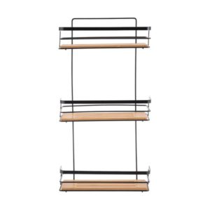 ΕΤΑΖΕΡΑ BAMBOO ESSENTIALS ΜΕΤΑΛΛΙΚΗ ΙΣΙΑ 3 ΘΕΣΕΩΝ 25.5x10.5x49cm ΜΑΥΡΗ