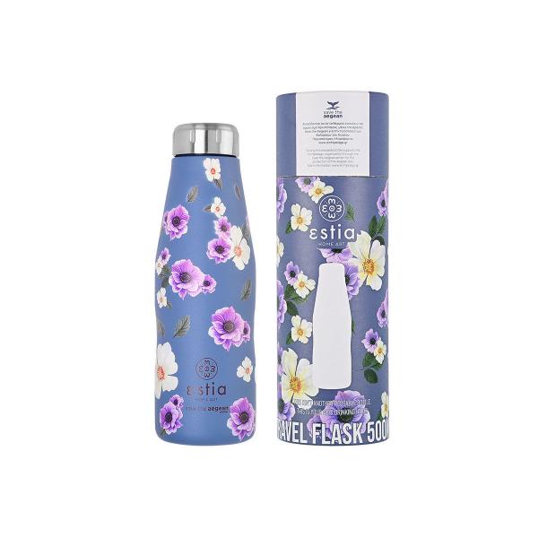 ΘΕΡΜΟΣ TRAVEL FLASK SAVE THE AEGEAN 500ml GARDEN BLUE