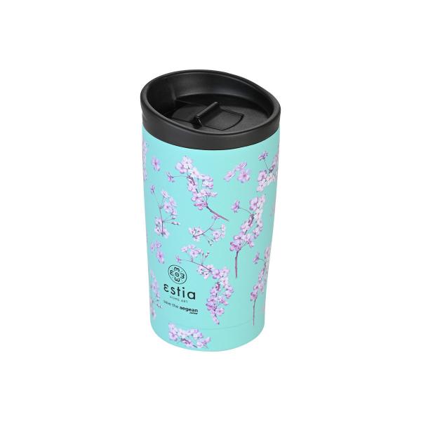 ΘΕΡΜΟΣ TRAVEL MUG SAVE THE AEGEAN 350ml BLOSSOM GREEN