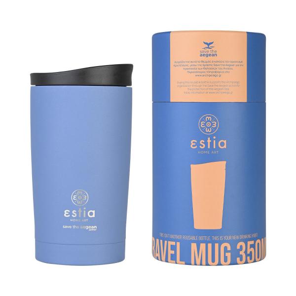 ΘΕΡΜΟΣ TRAVEL MUG SAVE THE AEGEAN 350ml DENIM BLUE