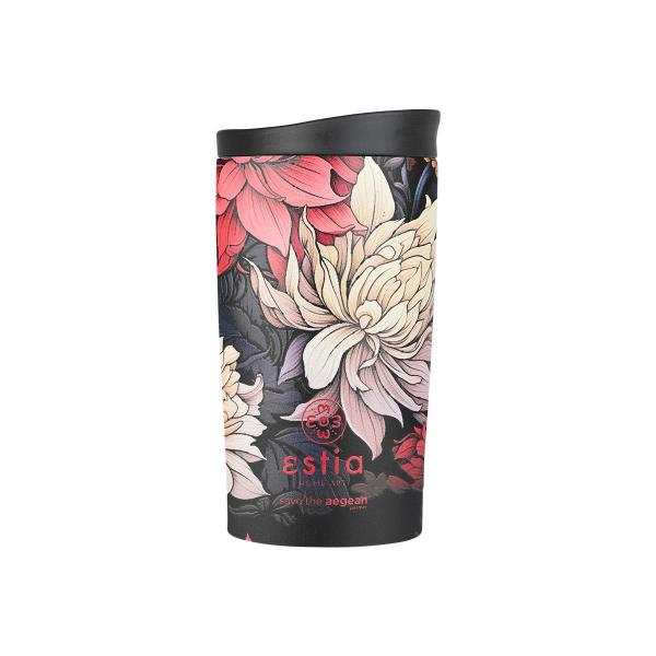 ΘΕΡΜΟΣ TRAVEL MUG SAVE THE AEGEAN 350ml MIDNIGHT BLOSSOM