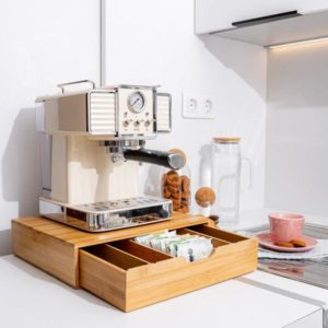 ΘΗΚΗ ΓΙΑ ΚΑΨΟΥΛΕΣ ESPRESSO BAMBOO ESSENTIALS ΣΥΡΤΑΡΩΤΗ ΜΕ 5 ΡΥΘΜΙΖΟΜΕΝΕΣ ΘΕΣΕΙΣ