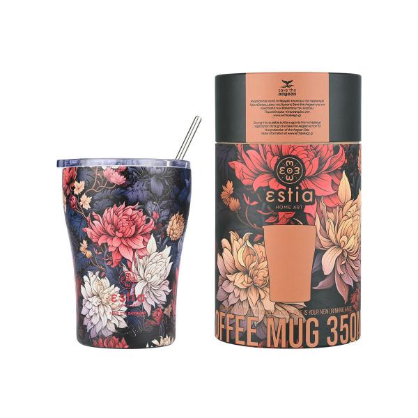 ΘΕΡΜΟΣ COFFEE MUG SAVE THE AEGEAN 350ml MIDNIGHT BLOSSOM