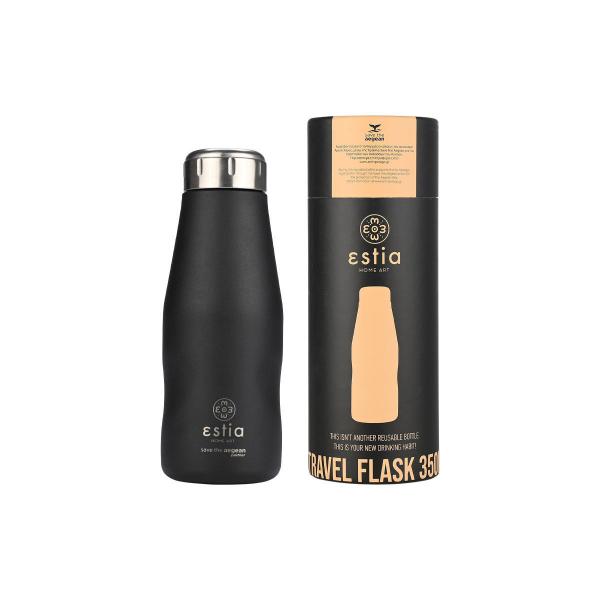 ΘΕΡΜΟΣ TRAVEL FLASK SAVE THE AEGEAN 350ml MIDNIGHT BLACK