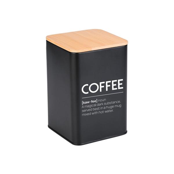 ΔΟΧΕΙΟ ΓΙΑ ΚΑΦΕ BAMBOO ESSENTIALS ΜΕΤΑΛΛΙΚΟ 10x13cm ΜΑΥΡΟ