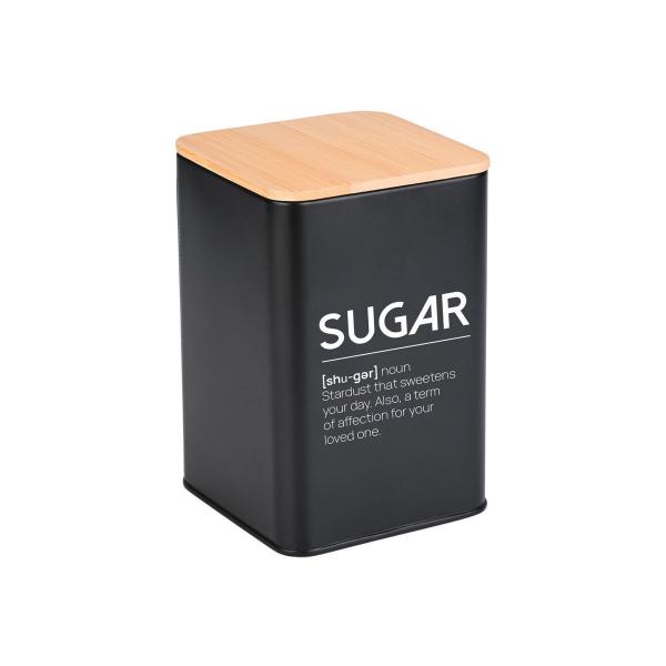 ΔΟΧΕΙΟ ΓΙΑ ΖΑΧΑΡΗ BAMBOO ESSENTIALS ΜΕΤΑΛΛΙΚΟ 10x13cm ΜΑΥΡΟ