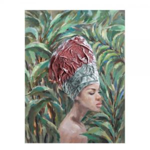 JUNGLE LADY ΠΙΝΑΚΑΣ ΚΑΜΒΑΣ ΠΟΛΥΧΡΩΜΟ ΞΥΛΟ 76x100xH3,5cm