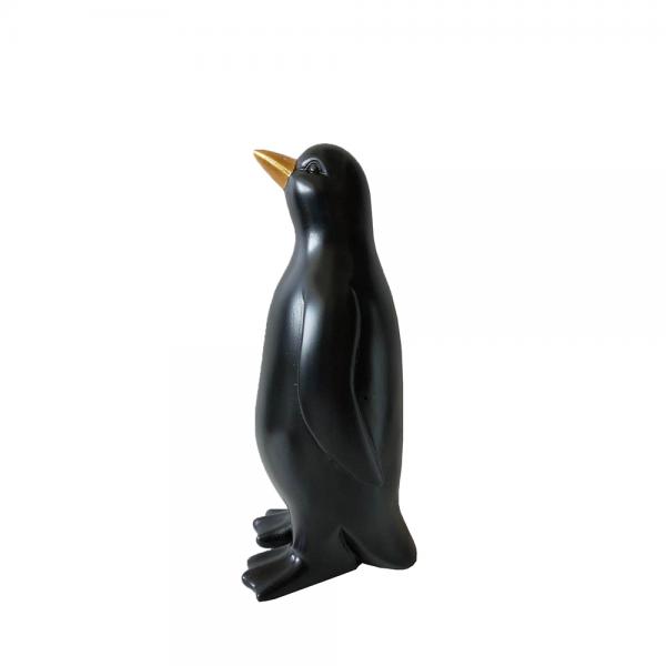 PENGUIN DECO ΠΙΝΓΚΟΥΙΝΟΣ POLYRESIN ΜΑΥΡΟ ΧΡΥΣΟ 13x13xH29cm