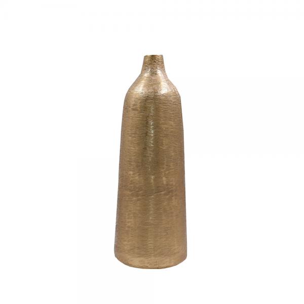 BOTELLA ΒΑΖΟ ΑΛΟΥΜΙΝΙΟ ΧΡΥΣΟ 14x14xH40cm