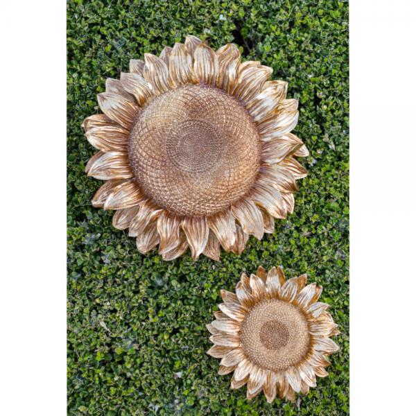 SUNFLOWER DECO ΤΟΙΧΟΥ POLYRESIN ΧΡΥΣΟ 40x40xH7cm