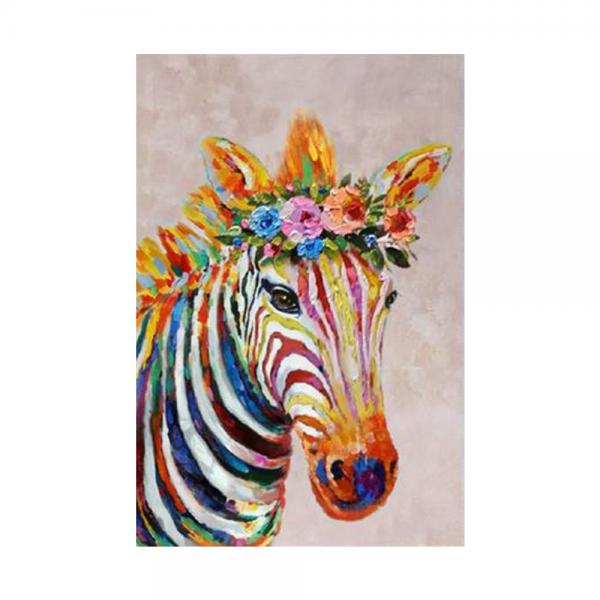 ZEBRA 2 ΠΙΝΑΚΑΣ ΚΑΜΒΑΣ ΠΟΛΥΧΡΩΜΟ 80x120xH3,5cm