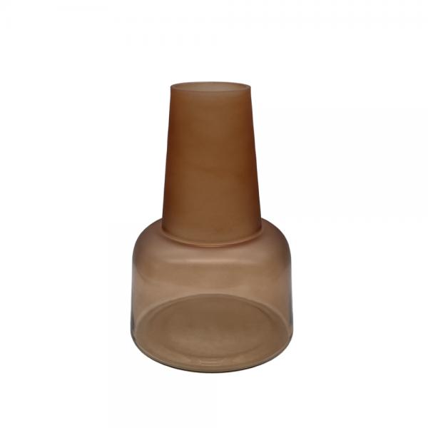 ZEME ΒΑΖΟ ΓΥΑΛΙ TERRACOTTA D18xH27,5cm