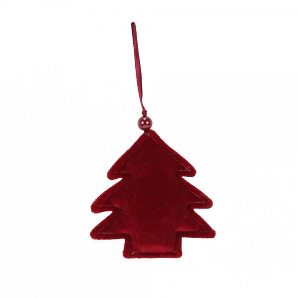 XMAS GLAM TREE ΔΙΑΚΟΣΜΗΤΙΚΟ POLYFOAM ΥΦΑΣΜΑ ΚΟΚΚΙΝΟ 10xH11cm