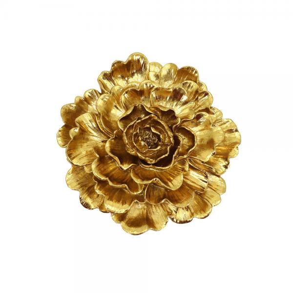 GOLDEN ROSE DECO ΤΟΙΧΟΥ POLYRESIN ΧΡΥΣΟ 24x24xH5cm