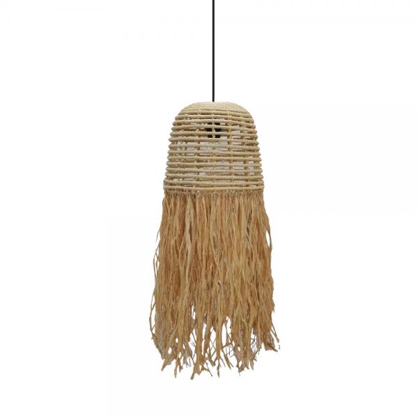 CUBA ΦΩΤΙΣΤΙΚΟ ΟΡΟΦΗΣ RATTAN ΦΥΣΙΚΟ 30x30xH71cm