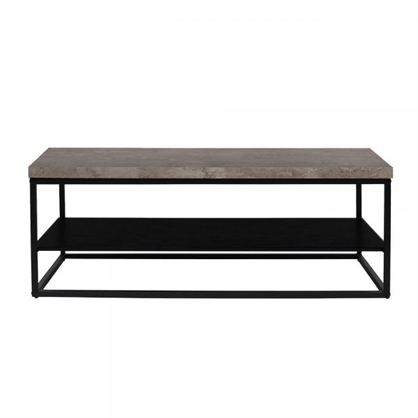 ALE COFFEE TABLE CEMENT ΜΑΥΡΟ ΜΑΥΡΟ 120x60xH45cm