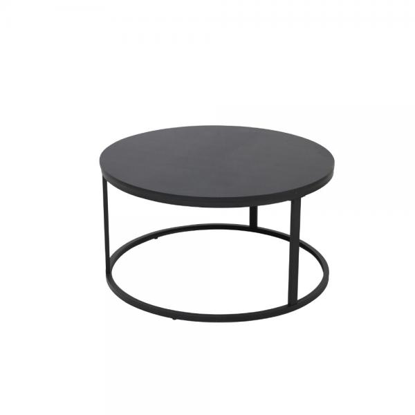 TONDO COFFEE TABLE ΜΑΥΡΟ 80x80xH40cm