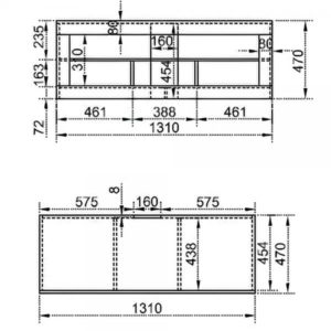 BEAT TV STAND SONOMA 131x47xH47cm