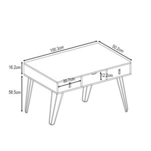 TREND MINT ΚΟΝΣΟΛΑ 3ΣΥΡΤΑΡΙΑ SONOMA ΠΡΑΣΙΝΟ ΜΕ PATTERN 100x50xH75cm