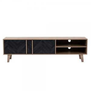 ALBERO TV STAND SONOMA DECAPE ΜΑΥΡΟ ΜΕ PATTERN 160x35xH45cm