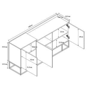 HILTON ΜΠΟΥΦΕΣ SONOMA DECAPE 160x39,5xH80cm