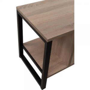 SPACE TV STAND 2ΡΑΦΙΑ 1ΣΥΡΤΑΡΙ SONOMA ΜΑΥΡΟ 120x35xH45cm