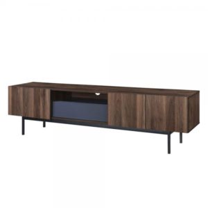 GROOVES TV STAND 3ΠΟΡΤΕΣ 1ΣΥΡΤΑΡΙ ΚΑΡΥΔΙ ΓΚΡΙ 180x40xH50cm