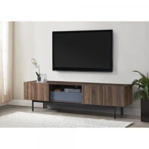 GROOVES TV STAND 3ΠΟΡΤΕΣ 1ΣΥΡΤΑΡΙ ΚΑΡΥΔΙ ΓΚΡΙ 180x40xH50cm