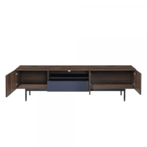 GROOVES TV STAND 3ΠΟΡΤΕΣ 1ΣΥΡΤΑΡΙ ΚΑΡΥΔΙ ΓΚΡΙ 180x40xH50cm