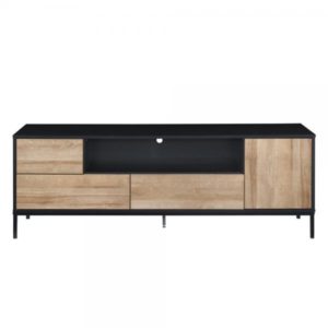 BLACKBIRD TV STAND RIVIERA OAK ΜΑΥΡΟ 160x40,5xH58cm