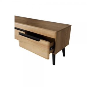 GRIF TV STAND ΦΥΣΙΚΟ ΜΑΥΡΟ 160x40xH50cm