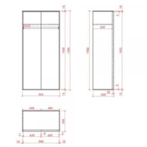 BICYCLE ΝΤΟΥΛΑΠΑ SONOMA ΜΕ PATTERN 90x50xH190cm