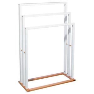 BAMBOO FRAME, ΕΠΙΔΑΠΕΔΙΑ ΚΡΕΜΑΣΤΡΑ 3 ΘΕΣΕΩΝ ΞΥΛΟ BAMBOO & MDF ΛΕΥΚΟ L55xP24xH82cm