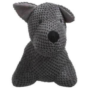 DOOR STOP DOG POPCORN, 31X24, POLYESTER ΓΚΡΙ