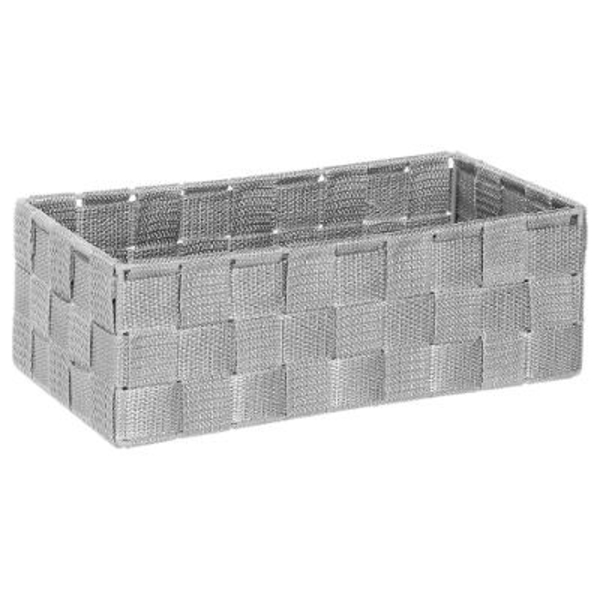 BASKET, ΚΑΛΑΘΙ ΠΛΕΧΤΟ, POLYPROPYLENE/METAL ΓΚΡΙ 13x13x9cm