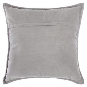 LILOU, ΜΑΞΙΛΑΡΙ ΔΙΑΚΟΣΜΗΤΙΚΟ ΒΕΛΟΥΤΕ ΑΝΑΓΛΥΦΟ POLYESTER, 45Χ45 ΓΚΡΙ