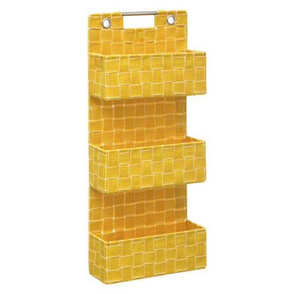 LISA, ΕΤΑΖΕΡΑ 3ΘΕΣΙΑ POLYPROPYLENE/METAL ΚΙΤΡΙΝΗ, L25xW9xH56.5cm