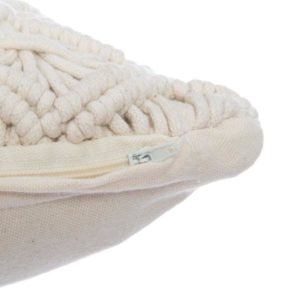 MACRAME, ΜΑΞΙΛΑΡΙ COTTON & POLYΕSTER ΙΒΟΥΑΡ, 40Χ40cm
