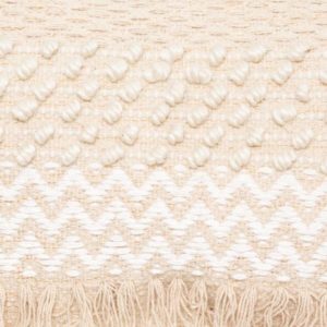 WEAVING B, ΜΑΞΙΛΑΡΙ ΥΦΑΝΤΟ COTTON & POLYESTER ΕΚΡΟΥ 30x50cm