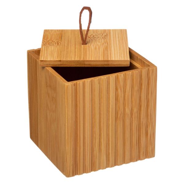 BAMBOO ΚΟΥΤΙ ΓΙΑ ΒΑΜΒΑΚΙΑ & ΑΞΕΣΟΥΑΡ, ΦΥΣΙΚΟ ΜΠΑΜΠΟΥ & ΔΕΡΜΑ, 9x9x9cm