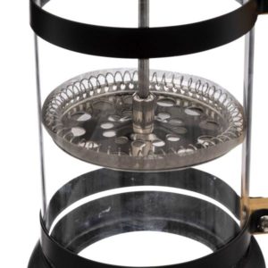 BAMBOO, ΚΑΦΕΤΙΕΡΑ 600ml ΜΕ ΕΜΒΟΛΟ INOX, ΜΑΥΡΟ 9,4x15,1x18,4cm