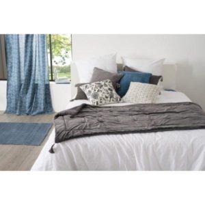 ELSIE BED RUNNER, ΤΡΑΒΕΡΣΑ ΚΡΕΒΑΤΙΟΥ POLYESTER ΒΕΛΟΥΤΕ ΓΚΡΙ 80x180cm